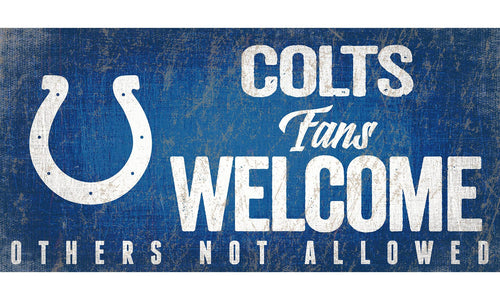 Fan Creations 6x12 Sign Indianapolis Colts Fans Welcome Sign