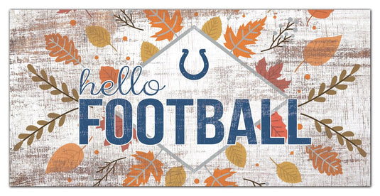 Fan Creations Holiday Home Decor Indianapolis Colts Hello Football 6x12