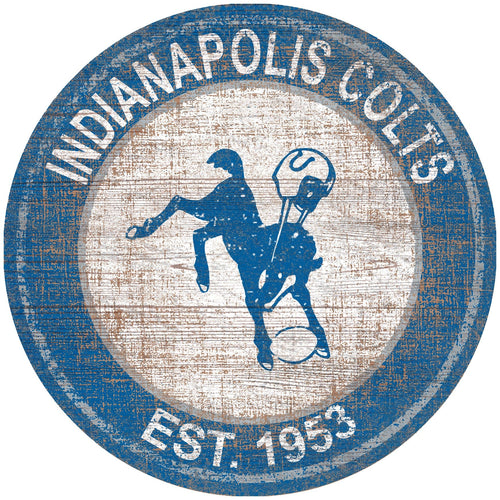 Fan Creations Home Decor Indianapolis Colts Heritage Logo Round