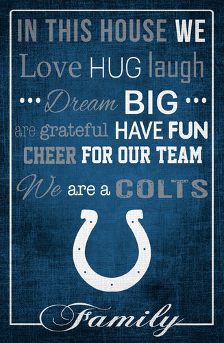 Fan Creations Home Decor Indianapolis Colts   In This House 17x26