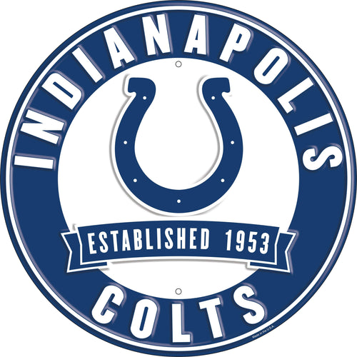 Fan Creations Wall Decor Indianapolis Colts Metal Established Date Circle