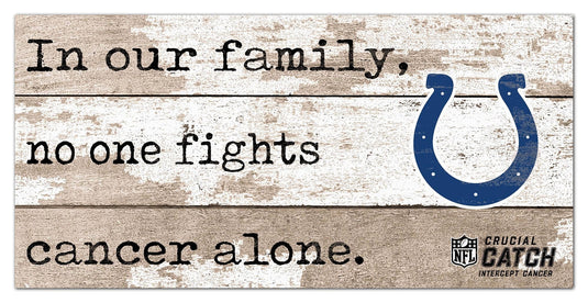 Fan Creations Home Decor Indianapolis Colts No One Fights Alone 6x12