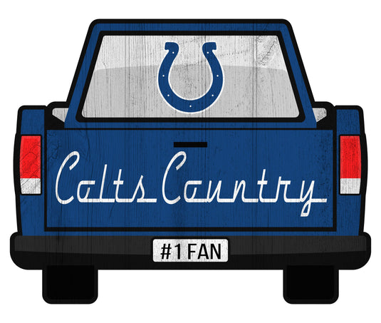 Fan Creations Home Decor Indianapolis Colts Slogan Truck Back Vintage 12in