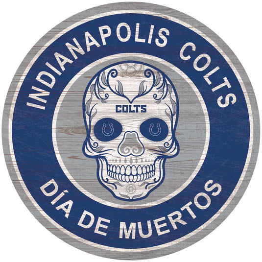 Fan Creations Holiday Home Decor Indianapolis Colts Sugar Skull Circle