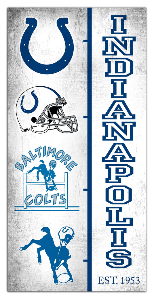 Fan Creations Home Decor Indianapolis Colts Team Logo Progression 6x12