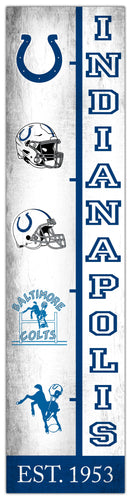 Fan Creations Home Decor Indianapolis Colts Team Logo Progression 6x24