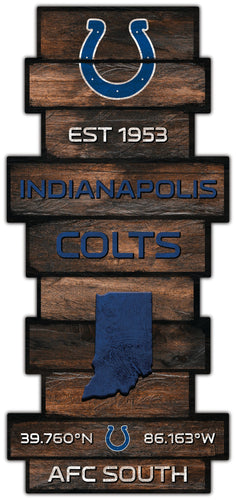 Fan Creations Wall Decor Indianapolis Colts Wood Celebration Stack
