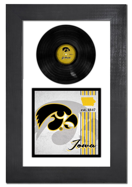 Fan Creations Home Decor Iowa   3 Piece Classic Album & Vinyl In Frame