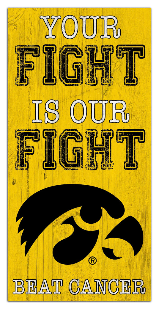 Fan Creations Home Decor Iowa Your Fight Is Our Fight 6x12
