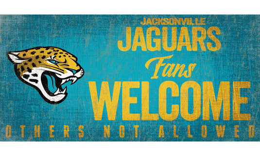 Fan Creations 6x12 Sign Jacksonville Jaguars Fans Welcome Sign