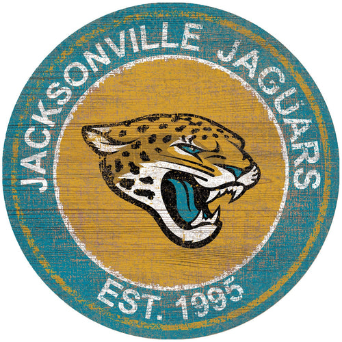 Fan Creations Home Decor Jacksonville Jaguars Heritage Logo Round