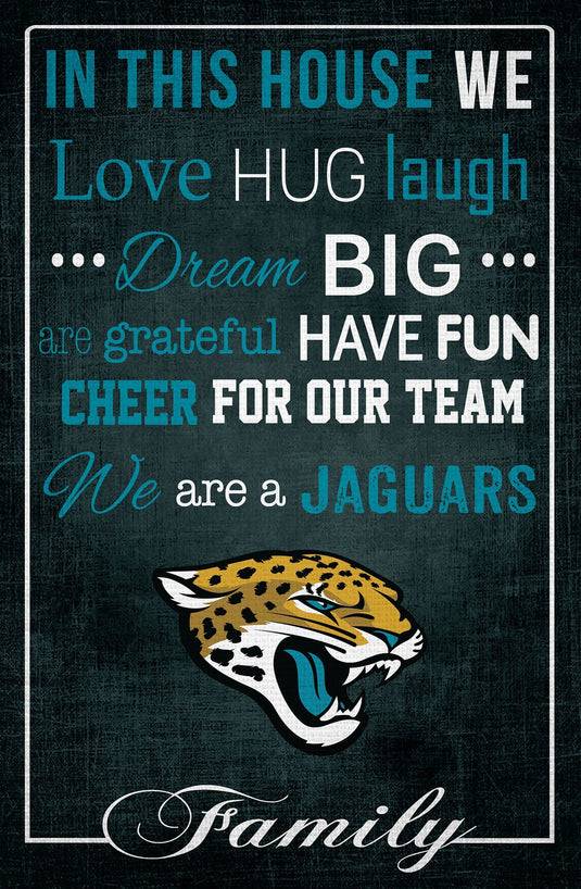 Fan Creations Home Decor Jacksonville Jaguars   In This House 17x26