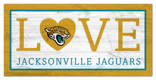 Fan Creations 6x12 Sign Jacksonville Jaguars Love 6x12 Sign