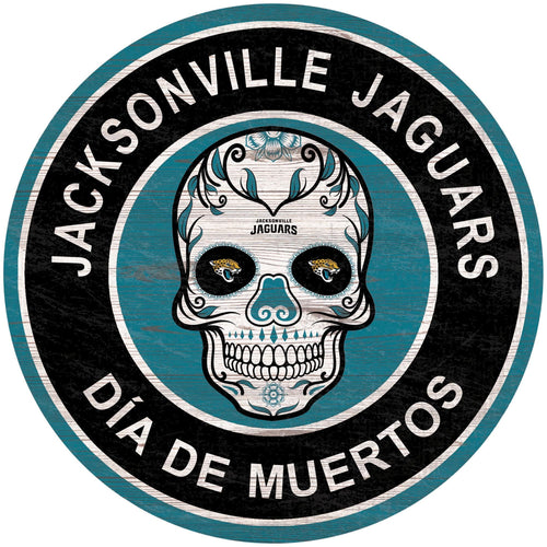 Fan Creations Holiday Home Decor Jacksonville Jaguars Sugar Skull Circle