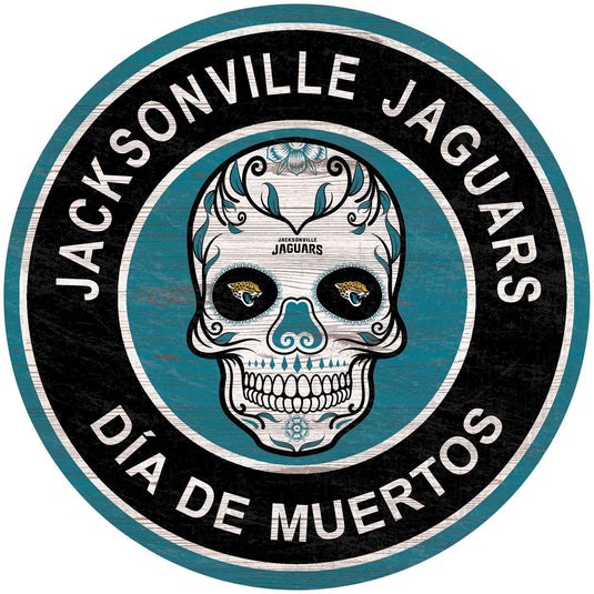 Fan Creations Holiday Home Decor Jacksonville Jaguars Sugar Skull Circle