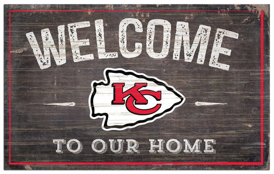 Fan Creations Home Decor Kansas City Chiefs  11x19in Welcome Sign