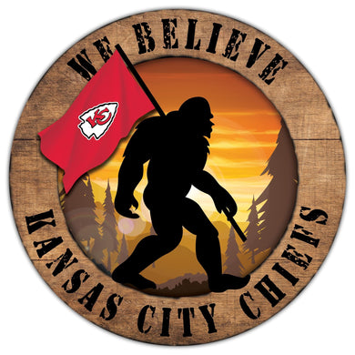 Fan Creations Wall Decor Kansas City Chiefs Bigfoot 12in Circle