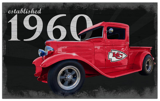 Fan Creations Home Decor Kansas City Chiefs  Established Truck 11x19