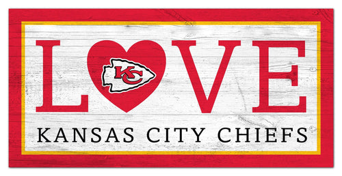 Fan Creations 6x12 Sign Kansas City Chiefs Love 6x12 Sign
