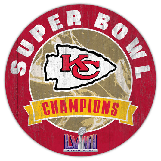 Fan Creations Wall Art Kansas City Chiefs Super Bowl Classic 24in Circle