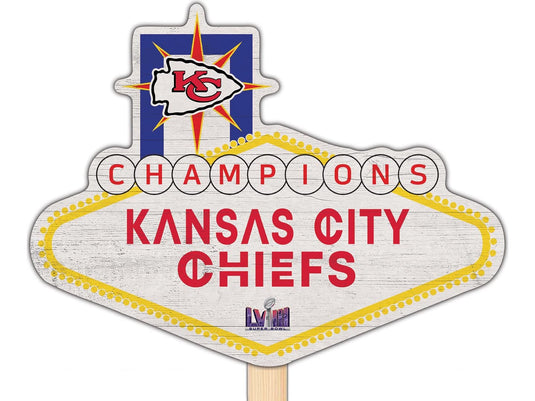 Fan Creations Yard Sign Kansas City Chiefs Super Bowl Vegas Sign Yard Stake