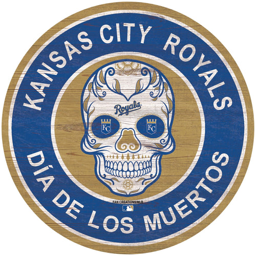 Fan Creations Holiday Home Decor Kansas City Royals Sugar Skull Circle