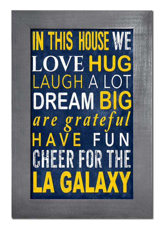 Fan Creations Home Decor LA Galaxy   Color In This House 11x19 Framed