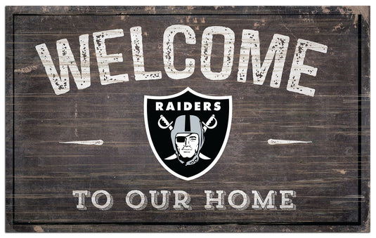 Fan Creations Home Decor Las Vegas Raiders  11x19in Welcome Sign