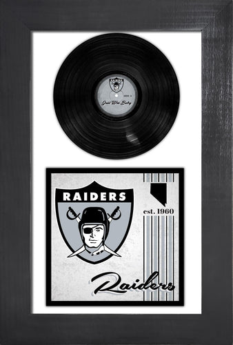 Fan Creations Home Decor Las Vegas Raiders   3 Piece Classic Album & Vinyl In Frame