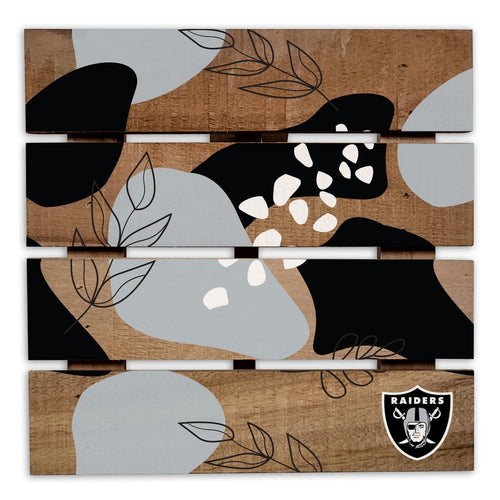 Fan Creations Gameday Food Las Vegas Raiders Abstract Floral Trivet Hot Plate