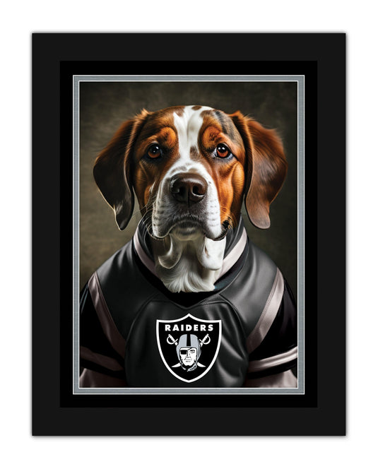 Fan Creations Wall Art Las Vegas Raiders Dog in Team Jersey 12x16