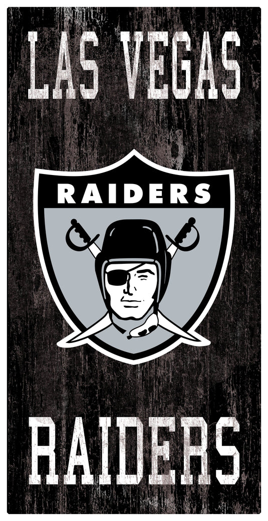 Fan Creations Home Decor Las Vegas Raiders Heritage Logo W/ Team Name 6x12