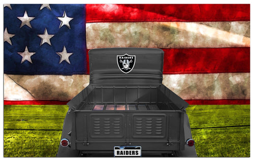 Fan Creations Home Decor Las Vegas Raiders  Patriotic Retro Truck 11x19