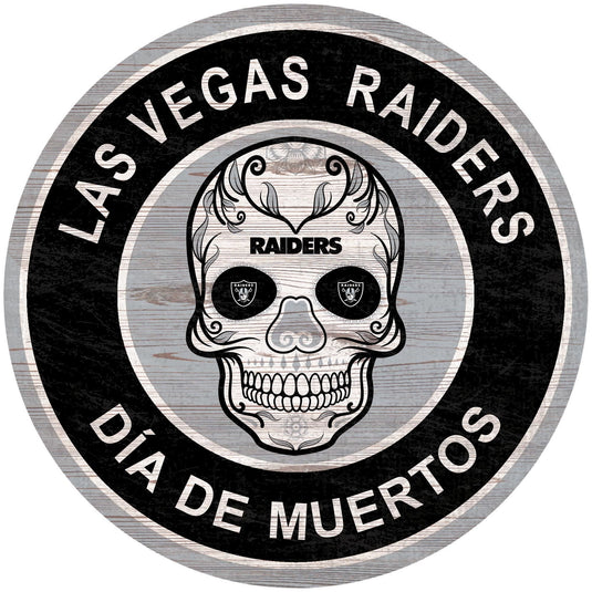 Fan Creations Holiday Home Decor Las Vegas Raiders Sugar Skull Circle