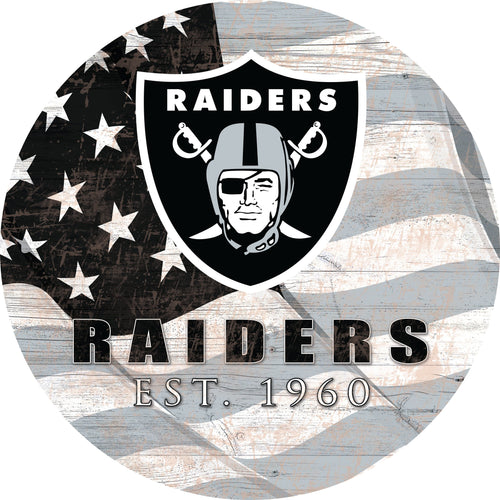 Fan Creations Home Decor Las Vegas Raiders Team Color Flag Circle