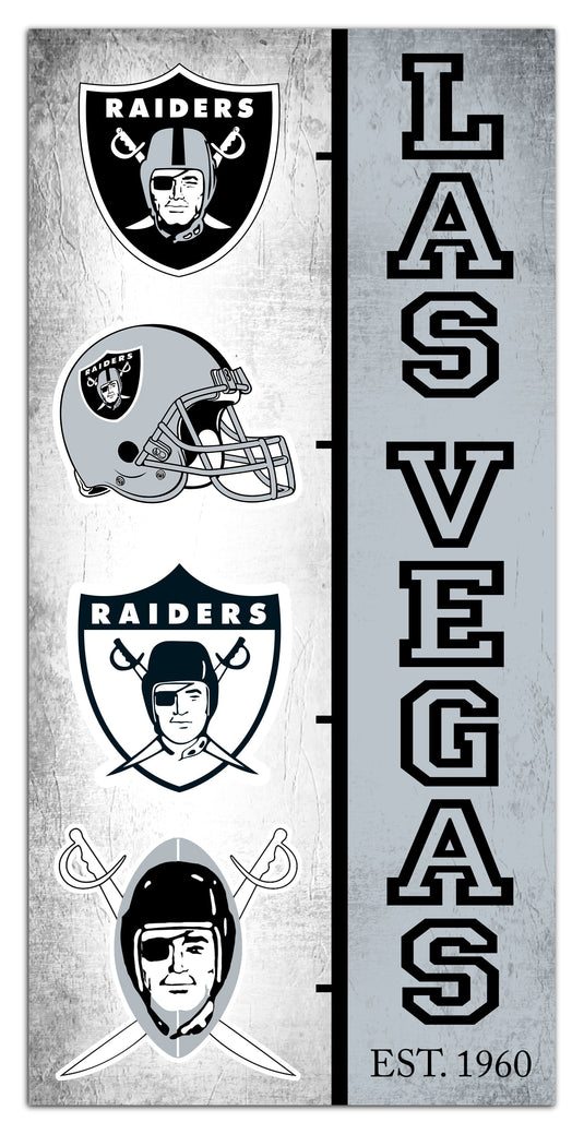 Fan Creations Home Decor Las Vegas Raiders Team Logo Progression 6x12
