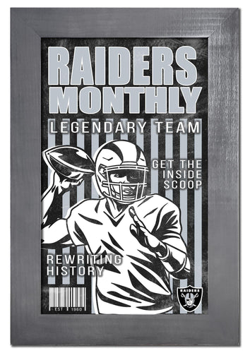 Fan Creations Home Decor Las Vegas Raiders   Team Monthly Frame 11x19