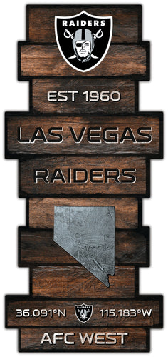 Fan Creations Wall Decor Las Vegas Raiders Wood Celebration Stack