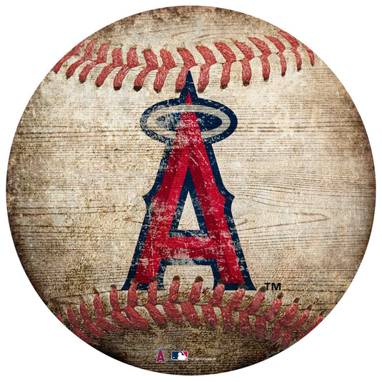 Fan Creations Wall Decor Los Angeles Angels 12in Baseball Shaped Sign