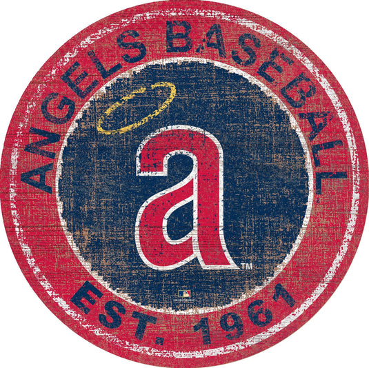 Fan Creations Home Decor Los Angeles Angels Heritage Logo Round