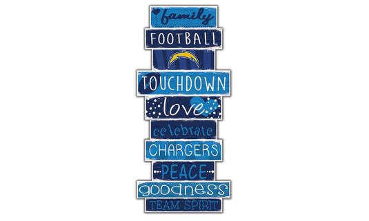 Fan Creations Wall Decor Los Angeles Chargers Celebration Stack 24" Sign