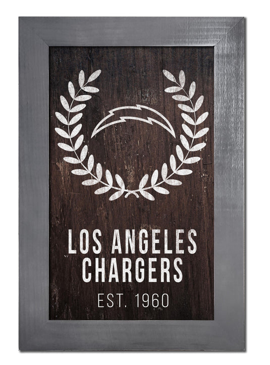 Fan Creations Home Decor Los Angeles Chargers   Laurel Wreath 11x19