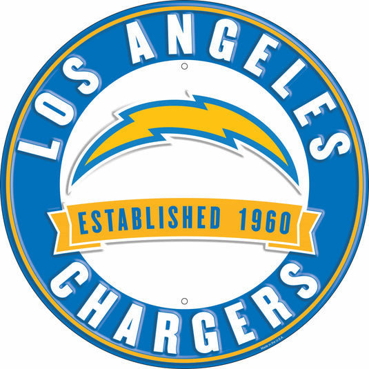 Fan Creations Wall Decor Los Angeles Chargers Metal Established Date Circle