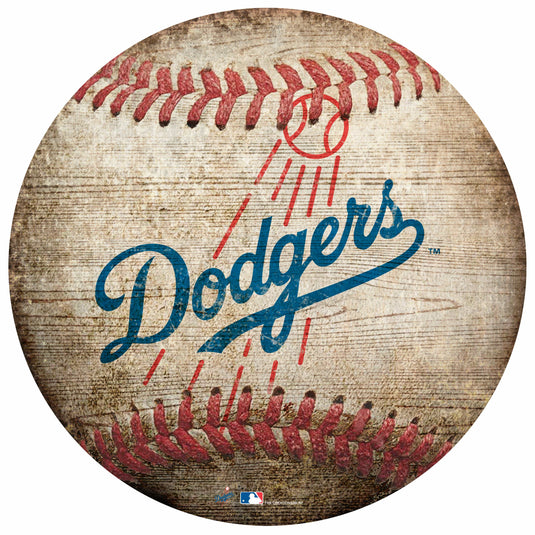 Fan Creations Wall Decor Los Angeles Dodgers 12in Baseball Shaped Sign