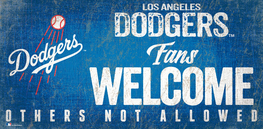 Fan Creations 6x12 Sign Los Angeles Dodgers Fans Welcome Sign