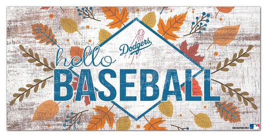 Fan Creations Holiday Home Decor Los Angeles Dodgers Hello Baseball 6x12