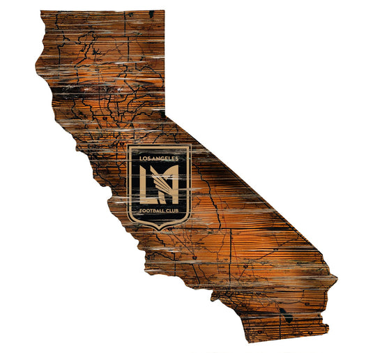 Fan Creations 24" Sign Los Angeles FC Distressed State With Logo Sign