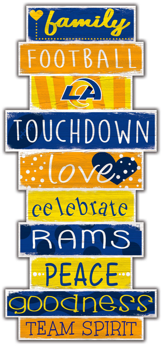 Fan Creations Wall Decor Los Angeles Rams Celebration Stack 24" Sign