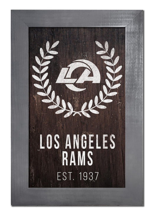 Fan Creations Home Decor Los Angeles Rams   Laurel Wreath 11x19