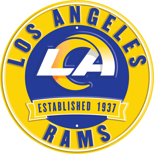 Fan Creations Wall Decor Los Angeles Rams Metal Established Date Circle